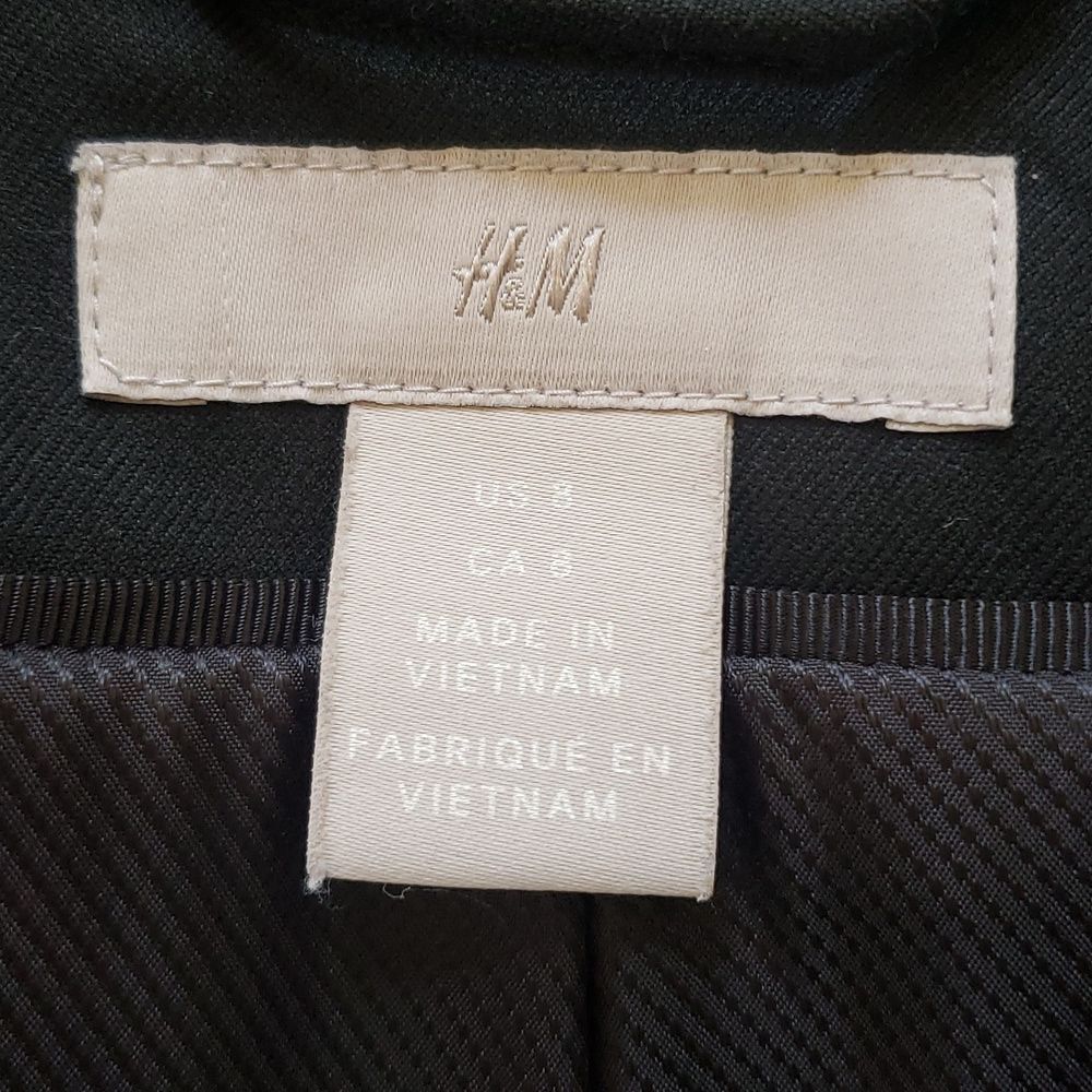 H&M Black Hourglass Tailored Blazer Jacket Size 8 Business Career - Picture 7 of 10